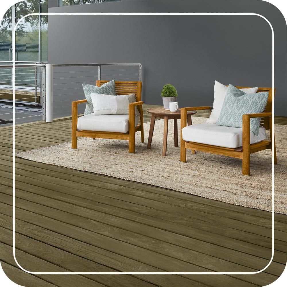 BEHR PREMIUM 1 gal. #ST-138 Sagebrush Green Semi-Transparent Waterproofing Exterior Wood Stain and Sealer (4)