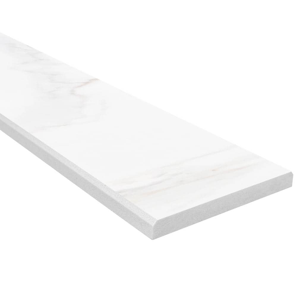 MSI Calacatta Nowy 6 in. x 36 in. Polished Engineered Marble Double Beveled Threshold Tile (3 lin. ft. /Each) (3)