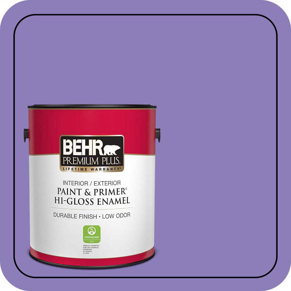 BEHR PREMIUM PLUS 1 gal. #P560-5 Unimaginable Hi-Gloss Enamel Interior/Exterior Paint & Primer