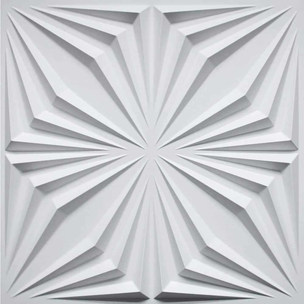 Dundee Deco Falkirk Ross 2/25 in. 19.7 in. 19.7 in. PVC Abstract 3D Decorative Wall Panel