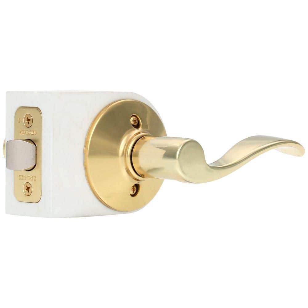 Schlage Accent Bright Brass Hall/Closet Door handle (2)