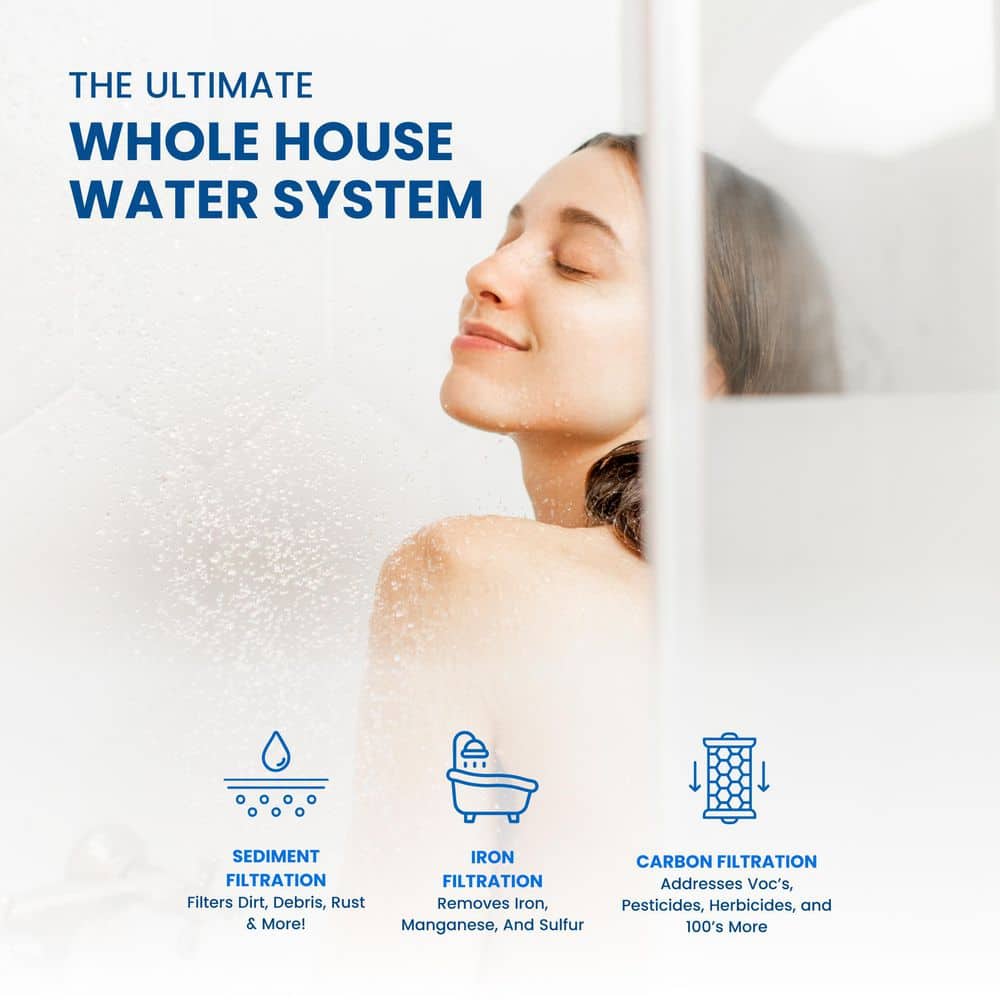 KIND Whole House Iron Filter with Backwashing Carbon Filter and UV (3)