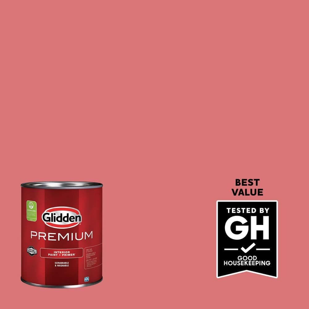 Glidden Premium 1 qt. PPG1187-5 Red Cedar Satin Interior Latex Paint