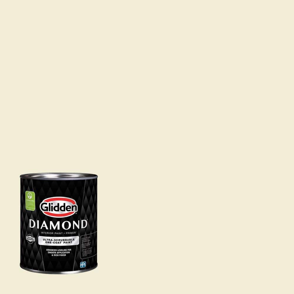 Glidden Diamond 1 qt. PPG1093-1 Perfect Solution Flat Interior Paint with Primer