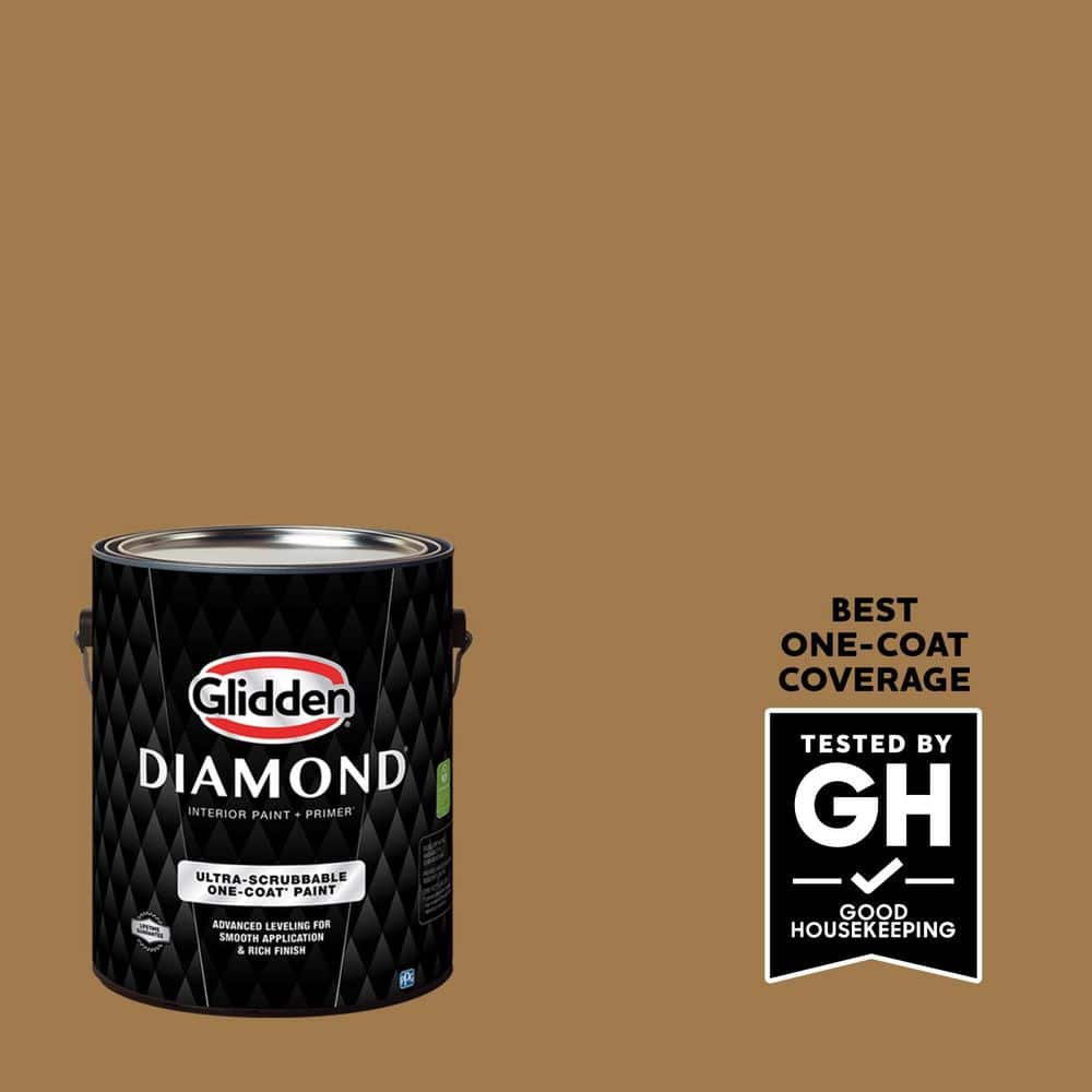 Glidden Diamond 1 gal. PPG1089-7 Carmelized Pecan Eggshell Interior Paint with Primer