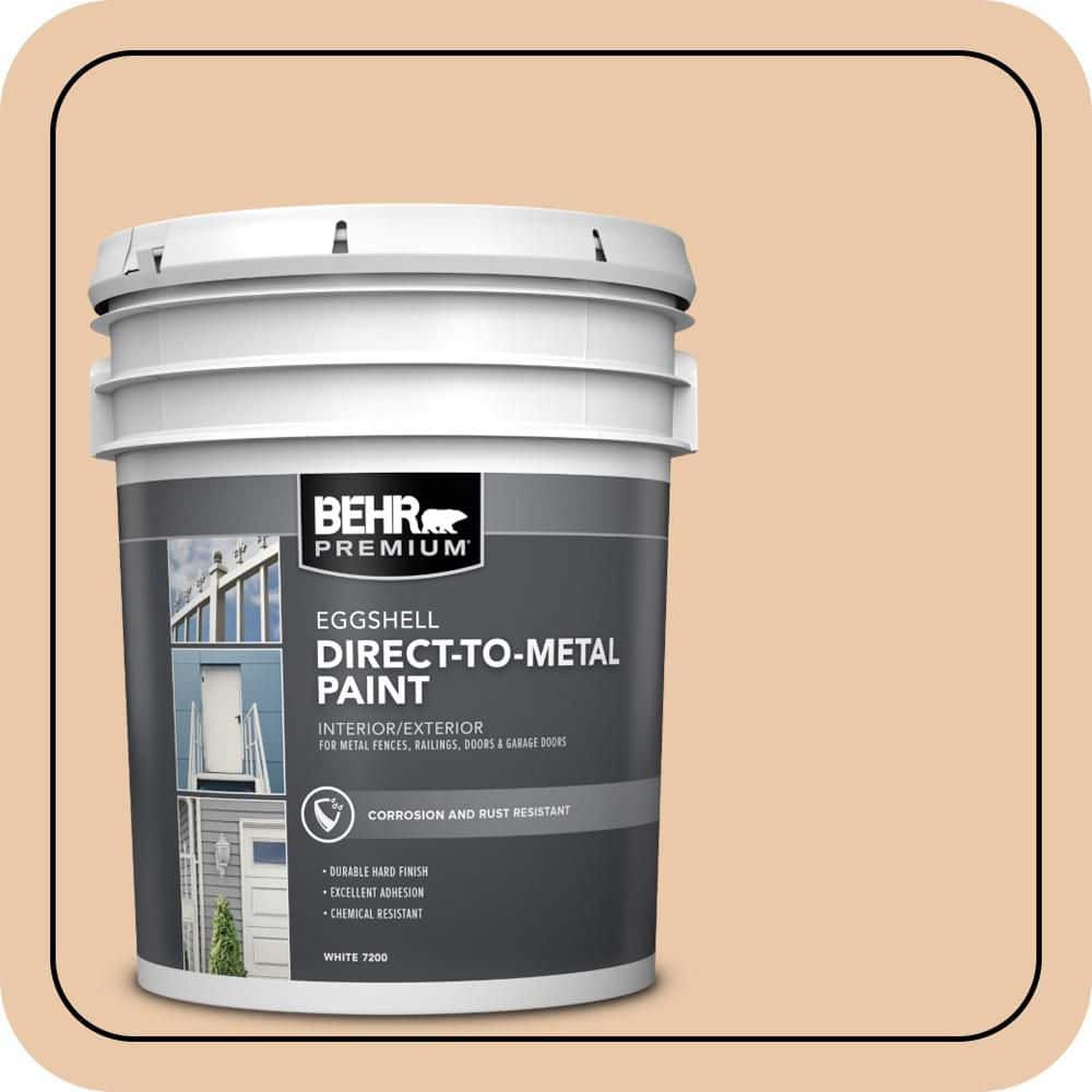 BEHR PREMIUM 5 gal. #S250-2 Almond Biscuit Eggshell Direct to Metal Interior/Exterior Paint