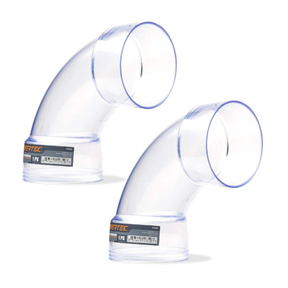 ‎POWERTEC 4 in. ID 90° Elbow for 4 in. OD Dust Collection Pipes, Adapters and Fittings (2-Pack) (1)
