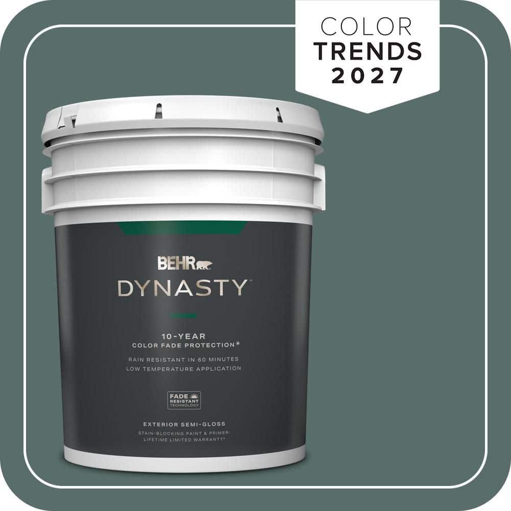 BEHR DYNASTY 5 gal. #N430-6A Hidden Gem Semi-Gloss Exterior Stain-Blocking Paint & Primer