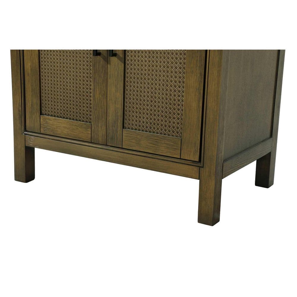 TIMELESS HOME 28 in. W x 18 in. D x 72 in. H Brown Freestanding Linen Cabinet (2)