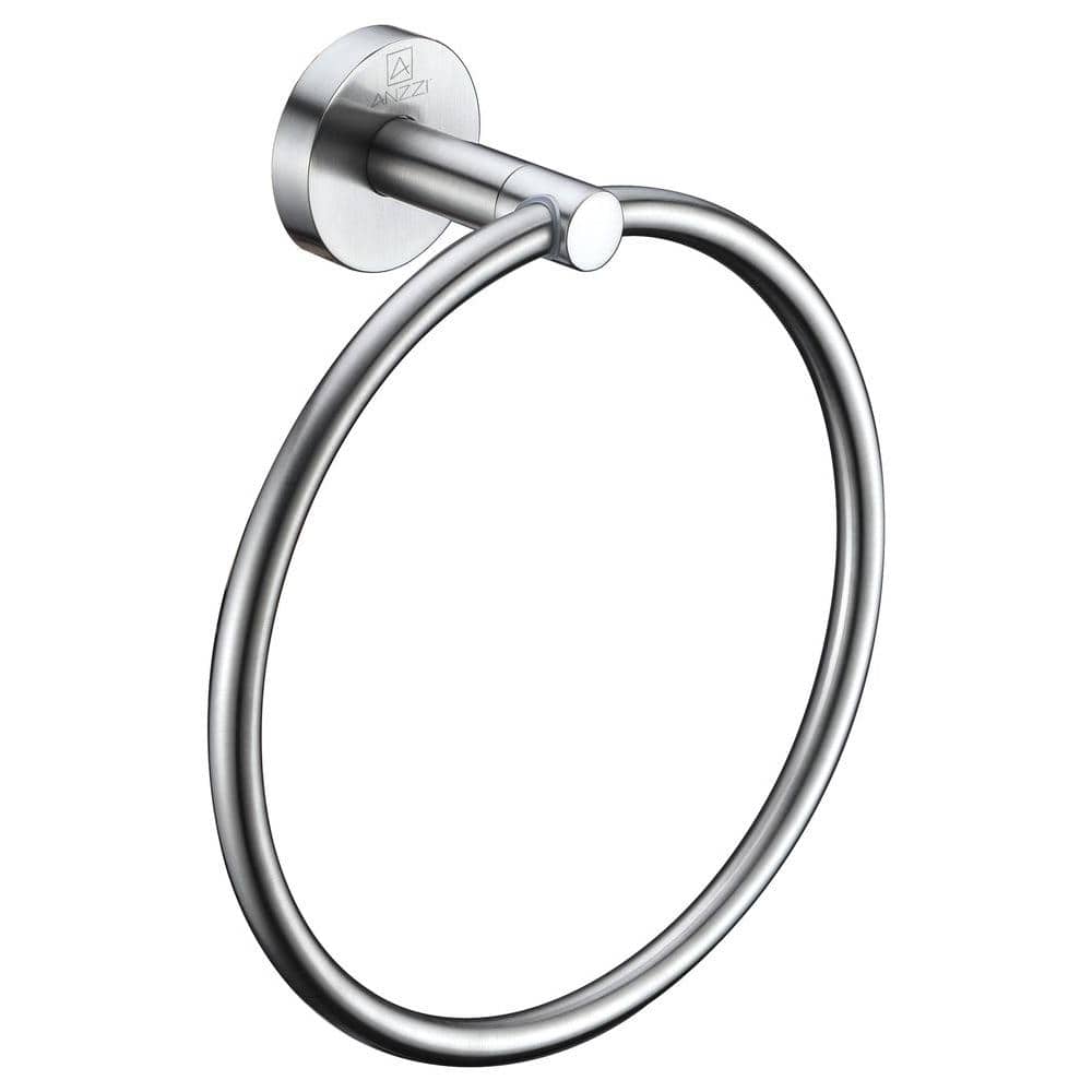 ANZZI Caster Series Towel Ring in Brushed Nickel (1)