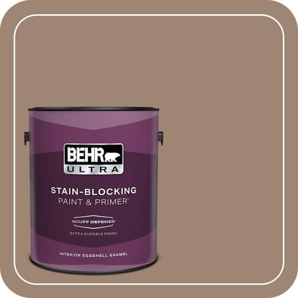 BEHR PREMIUM PLUS #760B-5 Blanket Brown Enamel Interior/Exterior Paint & Primer Color Sample (3)
