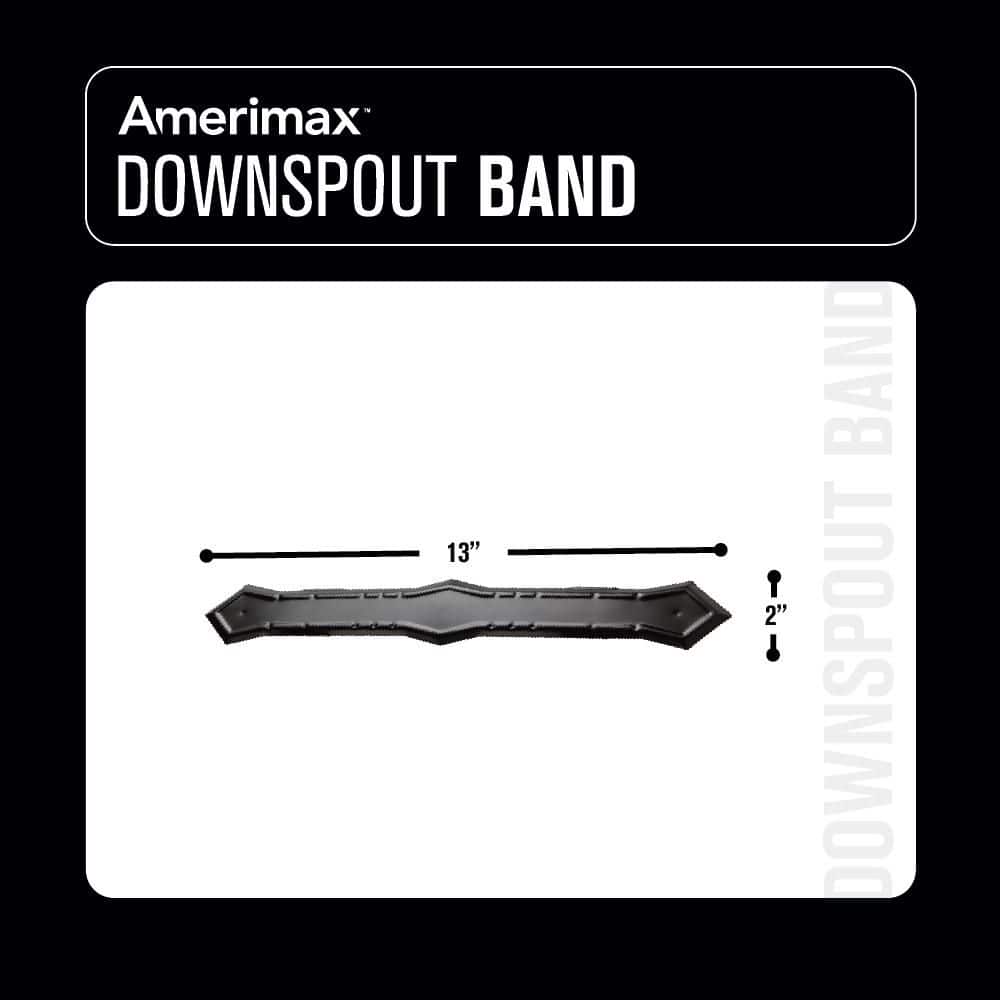 Amerimax Home Products Black Aluminum Downspout Band (4)
