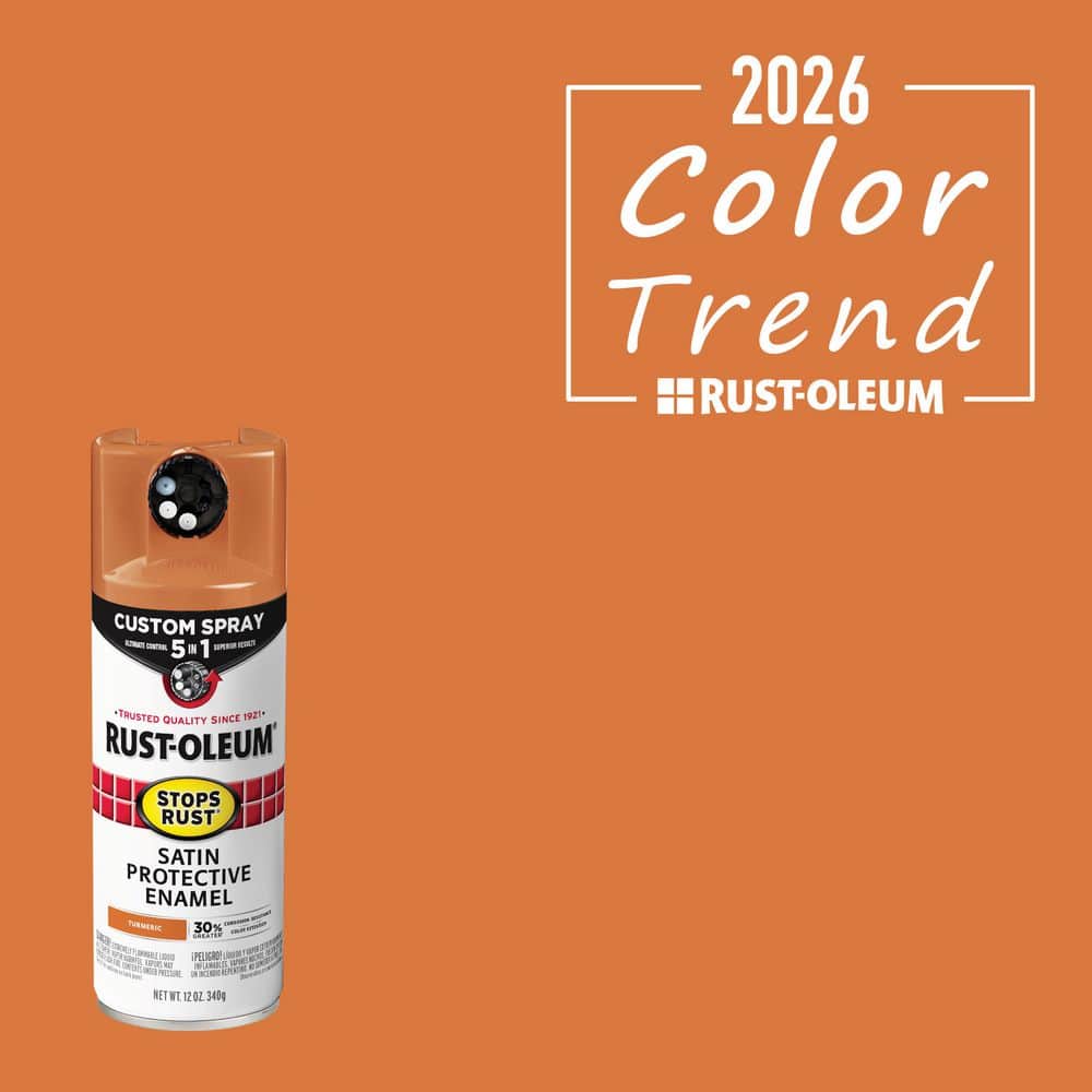 Rust-Oleum Stops Rust 12 oz. Custom Spray 5-in-1 Satin Turmeric Spray Paint (Case of 6)