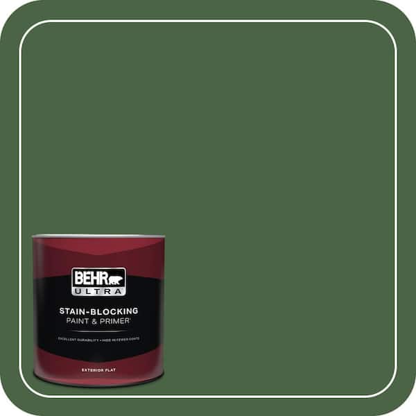 BEHR ULTRA 1 qt. #S400-7 Deep Viridian Flat Exterior Paint & Primer (2)