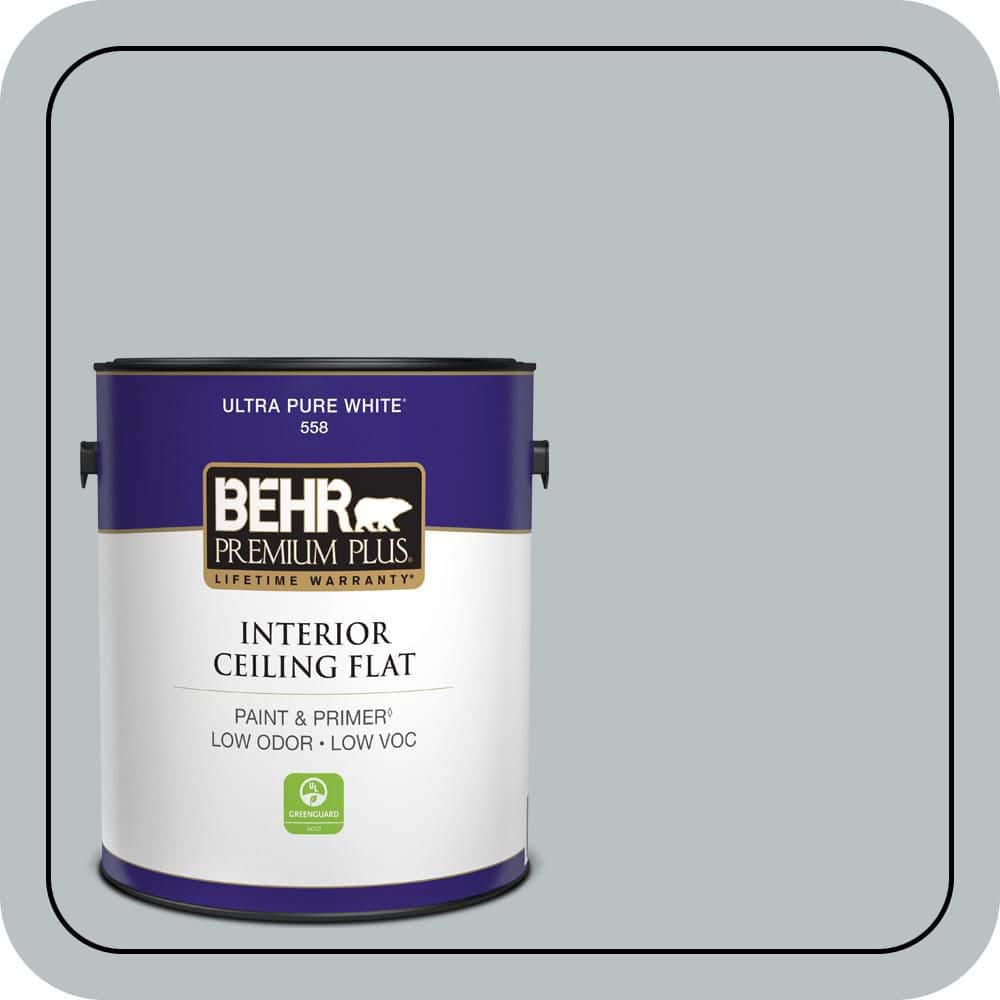 BEHR PREMIUM PLUS 1 gal. #MQ5-31 Distant Star Ceiling Flat Interior Paint & Primer (1)