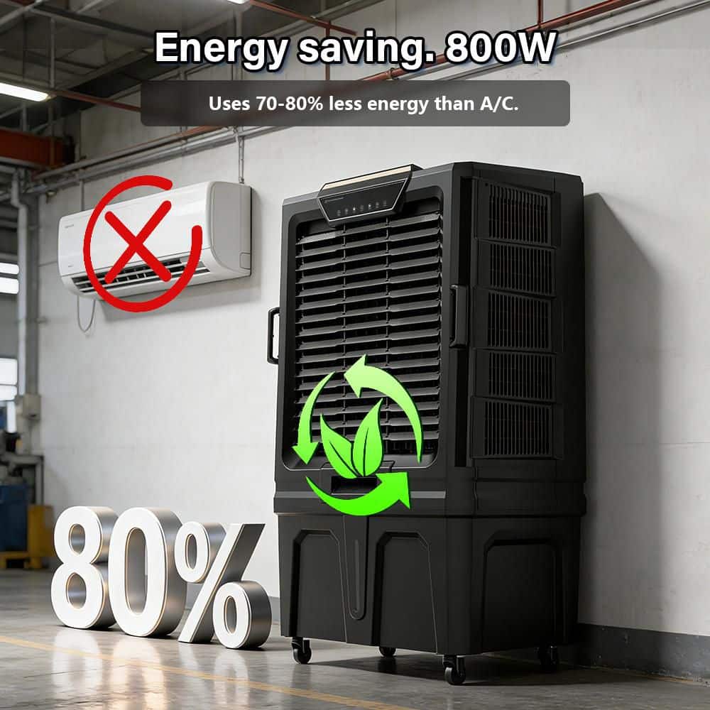 AIRJOYHI 12000 CFM Evaporative Cooler Evap Swamp Cooler Air conditioner 3200 sq. ft. for Outdoor, Patio, Shop, Yard, Factory (2)
