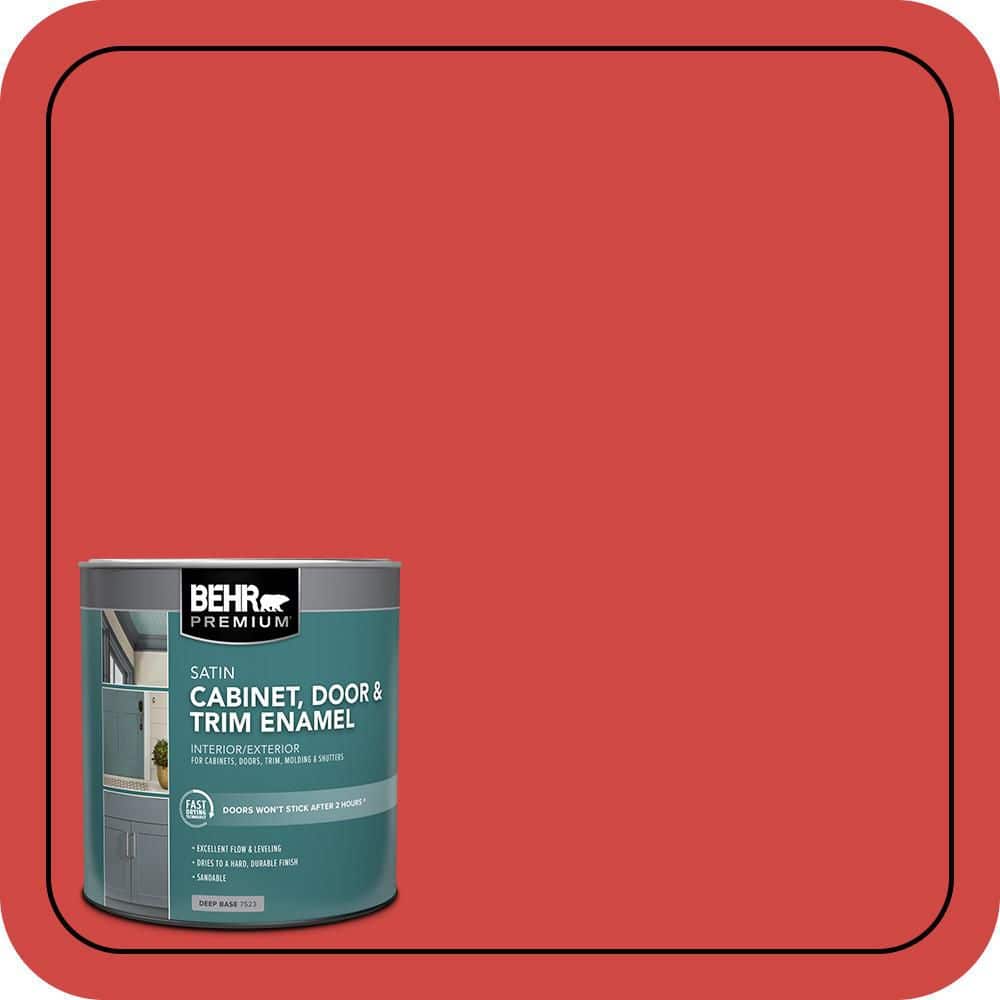 BEHR PREMIUM 1 qt. #P170-6 Race Car Stripe Satin Enamel Interior/Exterior Cabinet, Door & Trim Paint