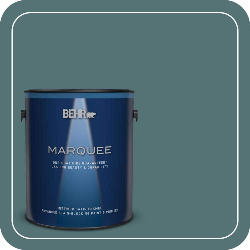 BEHR MARQUEE 1 gal. #PPU13-02 Juniper Berries One-Coat Hide Satin Enamel Interior Paint & Primer