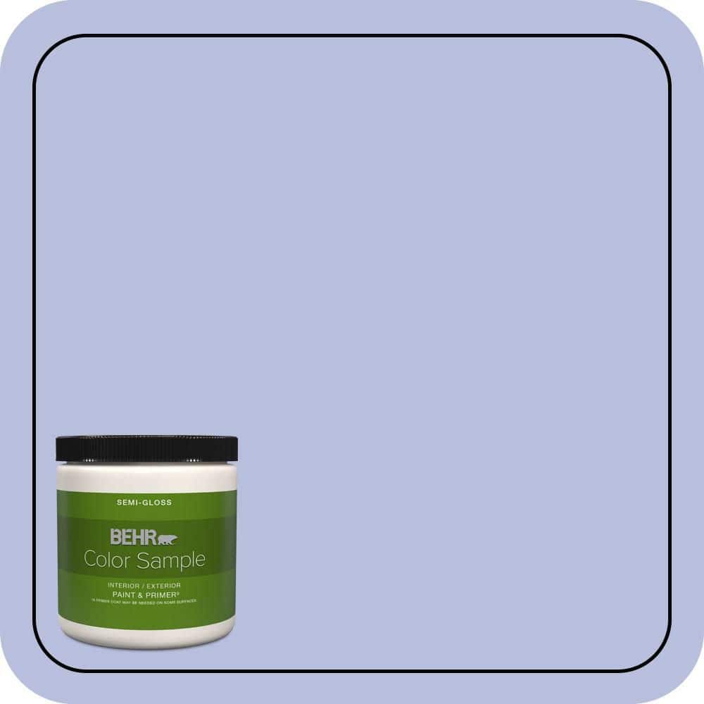 BEHR PREMIUM PLUS 8 oz. #MQ4-31 Stardust Evening Semi-Gloss Interior/Exterior Paint & Primer Color Sample