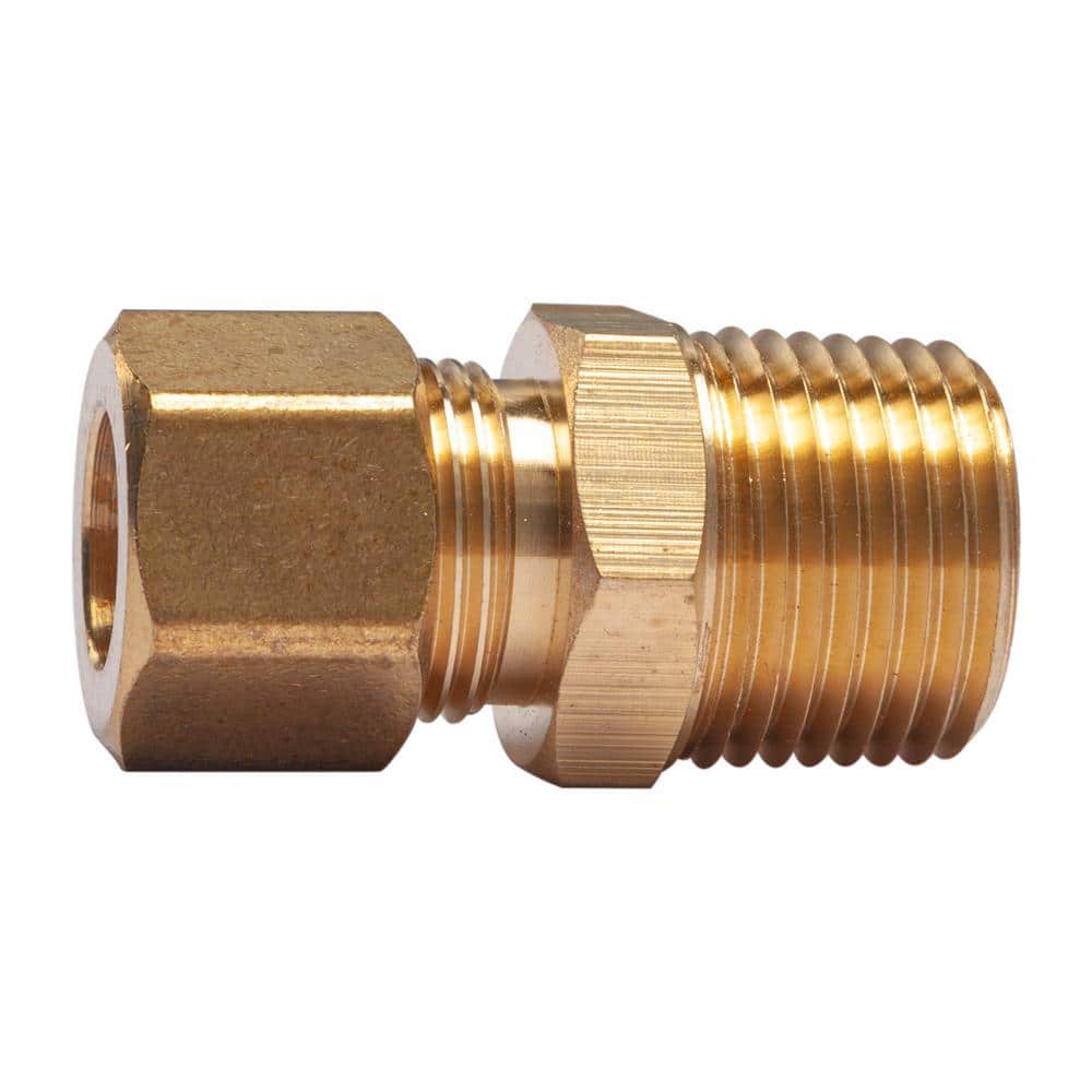 LTWFITTING 3/8 in. O.D. Comp 3/8 in. MIP Brass Compression Adapter Fitting (1)