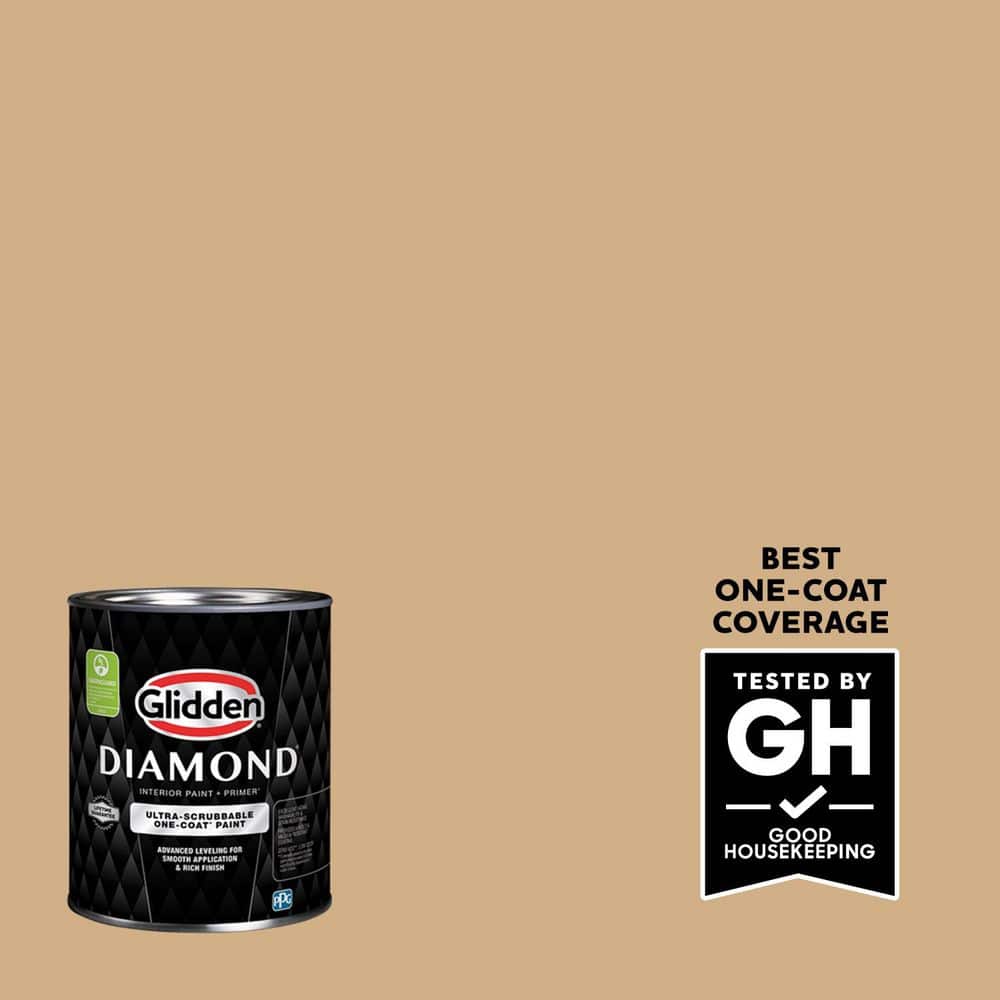 Glidden Diamond 1-qt. PPG1087-5 Cracker Bitz Flat Interior Paint with Primer