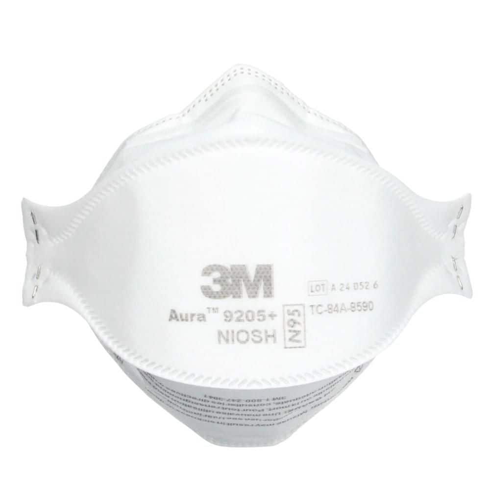3M 9205+ N95 Aura Particulate Disposable Respirator Foldable (10-Pack) (1)