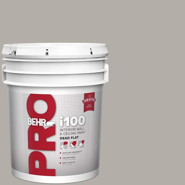 BEHR PRO 5 gal. #T17-09 Laid Back Gray Dead Flat Interior Paint (2)
