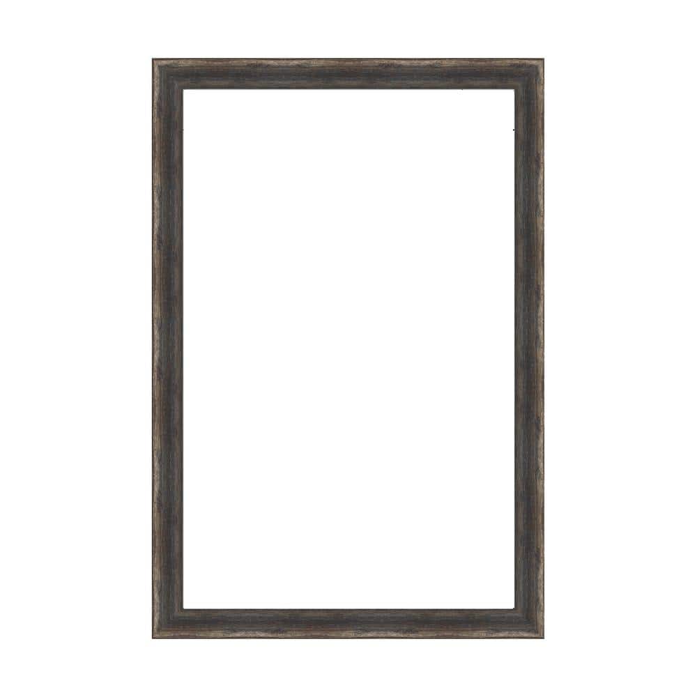 Amanti Art Mirror Makeover Bark Rustic Char Narrow 25.25 in. W x 37.25 in. H Bathroom Mirror Frame Border Kit-Fits a 24 x 36 mirror (1)