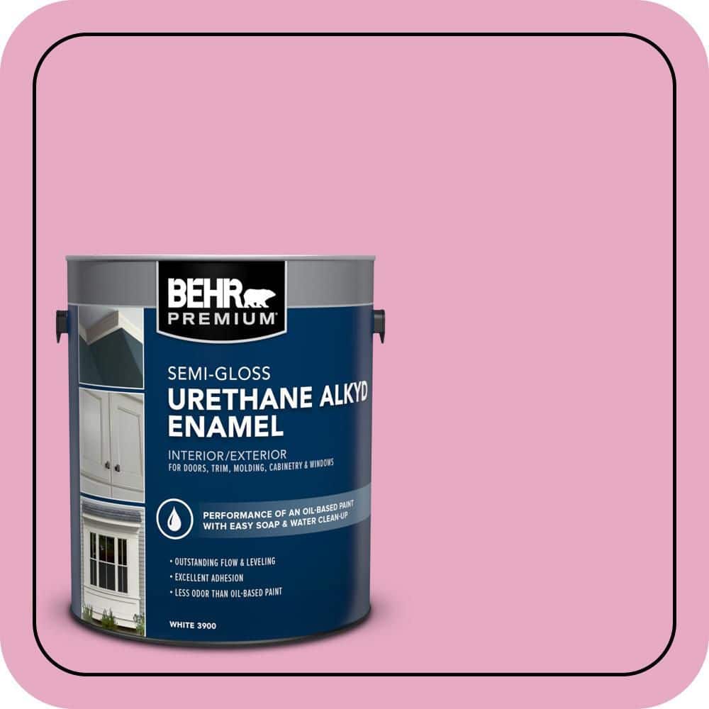 BEHR PREMIUM 1 gal. #P130-3 Little Princess Urethane Alkyd Semi-Gloss Enamel Interior/Exterior Paint