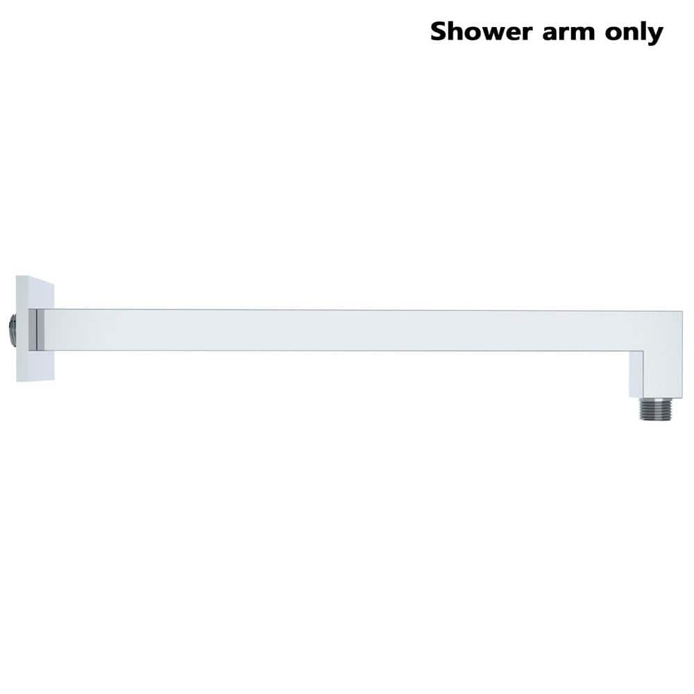 Satico 15 in. Stainless Steel Wall Mount Square Shower Arm, Chrome (2)