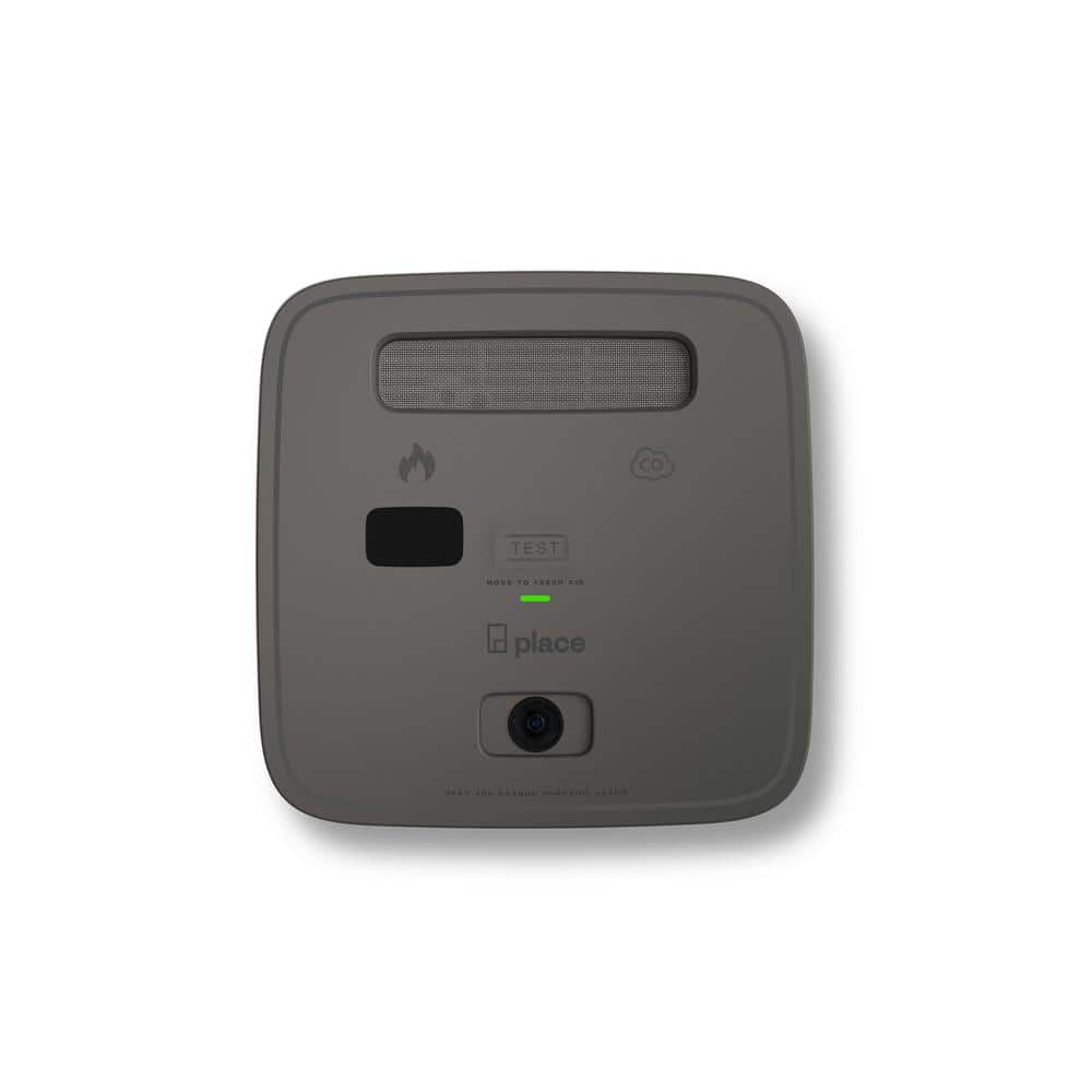 PLACE Garage-Smart Heat and Carbon Monoxide Detector and Alarm with Camera-Hardwired with Battery Backup PL1G