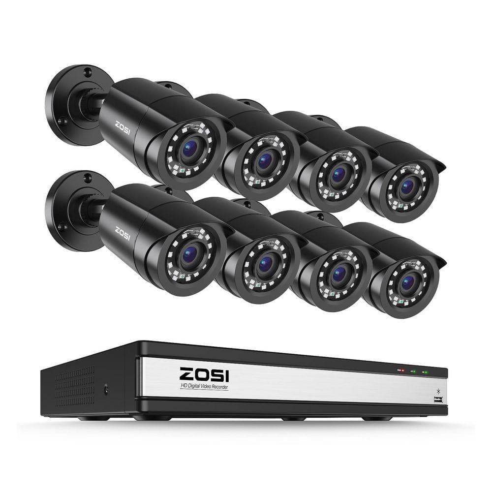 ZOSI 16-Channel 3K-Lite DVR Security System with 8 1080P Full HD Wired Bullet Cameras (1)