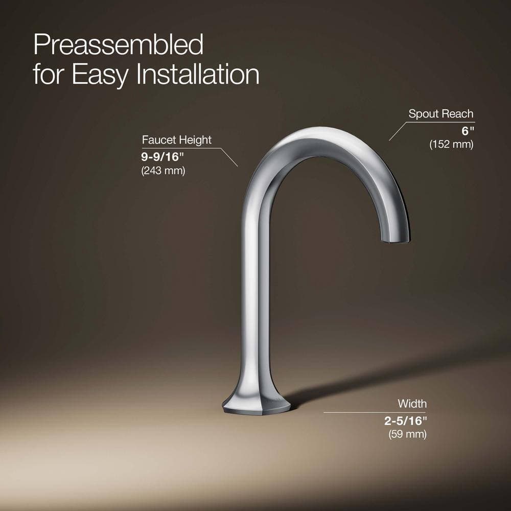 KOHLER Occasion Bathroom Sink Faucet Spout with Cane Design in Polished Chrome (3)