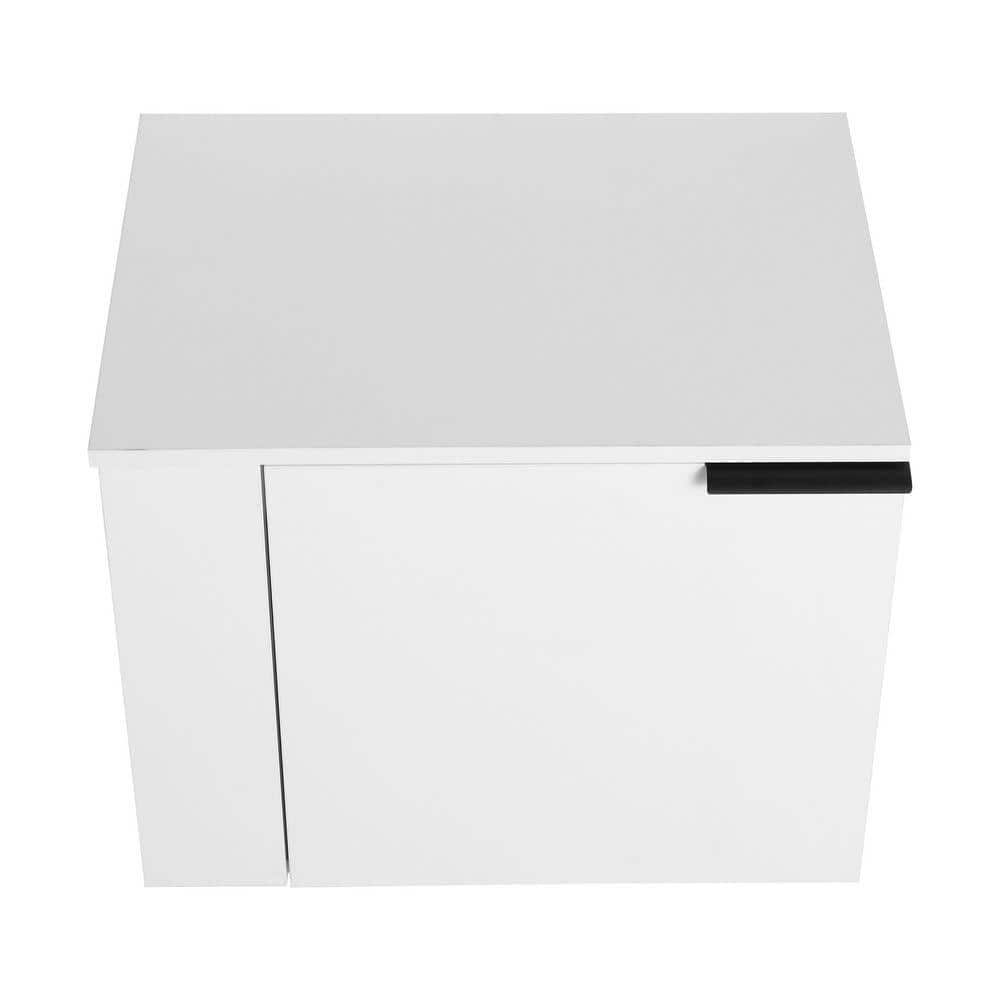 ARTCHIRLY 23.62 in. W x 18.11 in. D x 18.31 in. H Bathroom Storage Wall Cabinet in White (3)