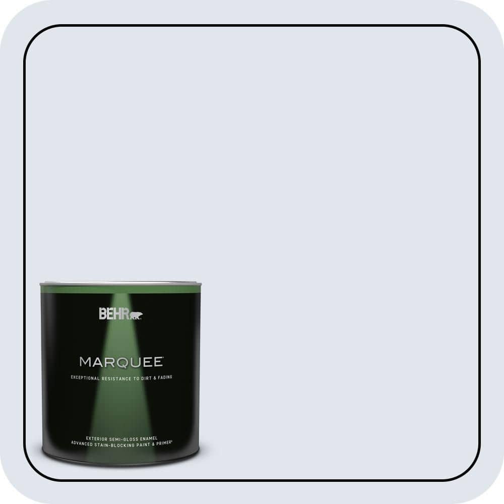 BEHR MARQUEE 1 qt. #600E-1 Genteel Lavender Semi-Gloss Enamel Exterior Paint & Primer