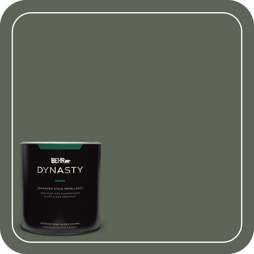 BEHR DYNASTY 1 qt. #T13-16 Pinecone Pass Semi-Gloss Enamel Interior Stain-Blocking Paint and Primer