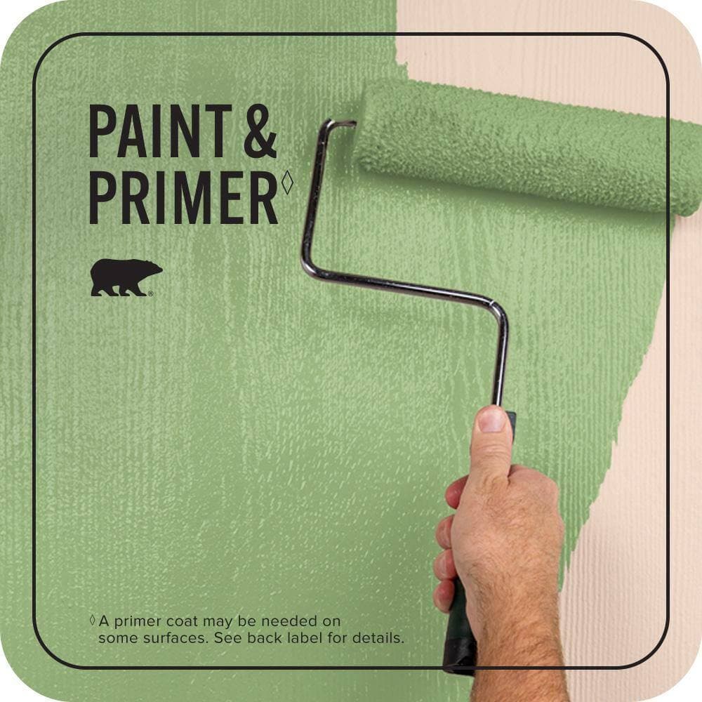 BEHR PREMIUM PLUS 1 gal. #P380-5 Gleeful Flat Exterior Paint & Primer (3)