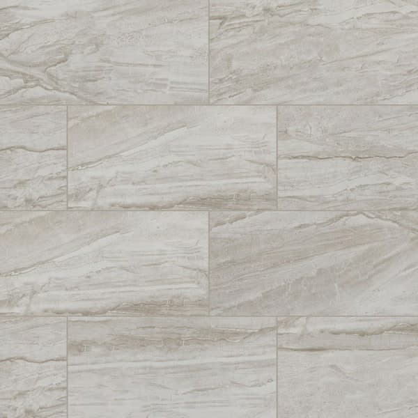 TrafficMaster Vigo Gris 12 in. x 24 in. Matte Ceramic Stone Look Floor and Wall Tile (16 sq. ft./Case)