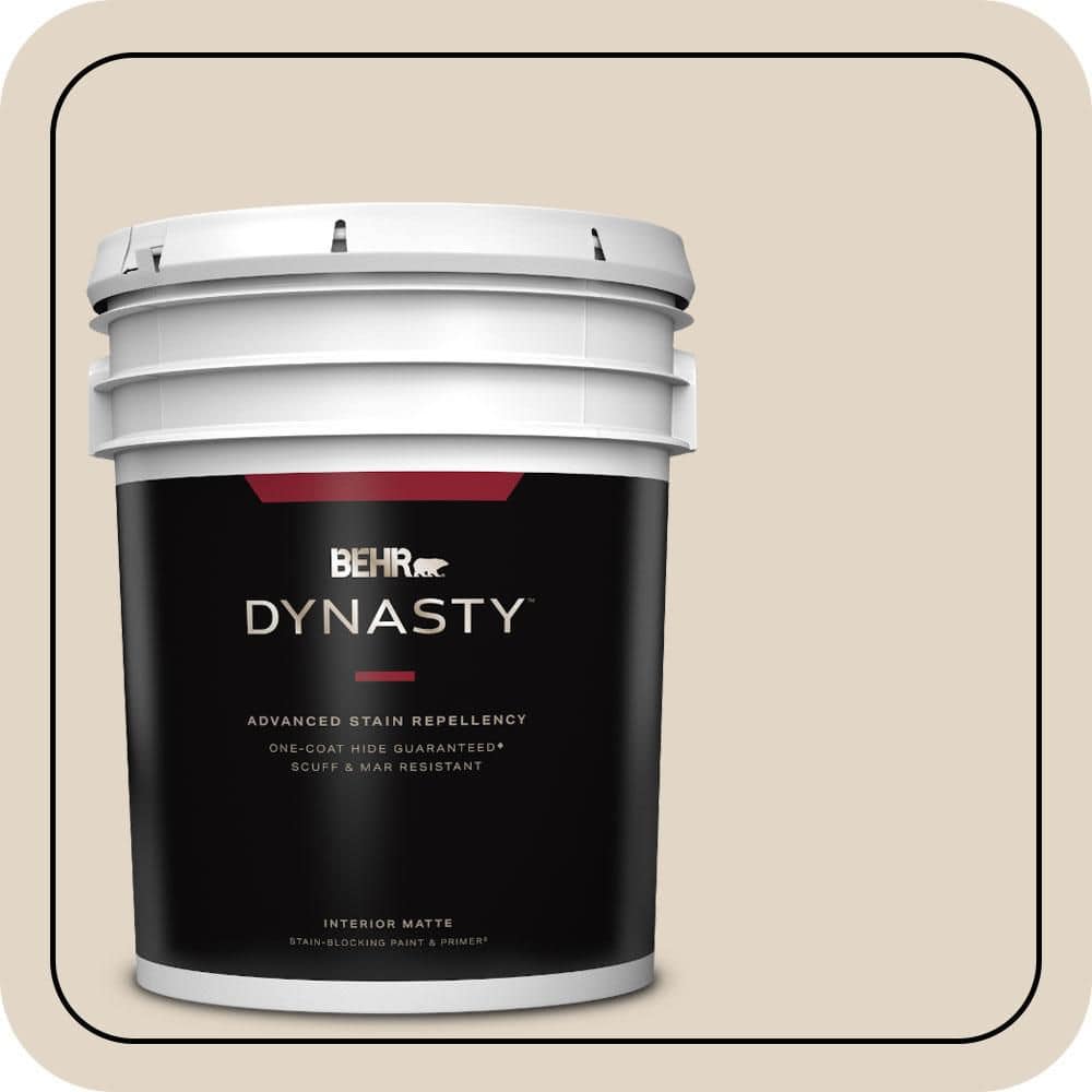 BEHR DYNASTY 5 gal. #N300-2 Canvas Luggage Matte Interior Stain-Blocking Paint & Primer