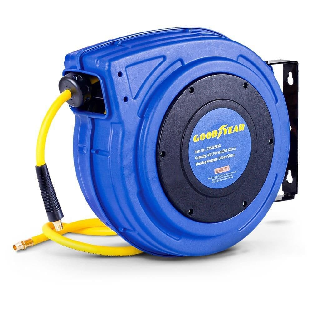 Goodyear 3/8 in. x 65 ft. Polypropylene Air Hose Reel Hybrid Polymer Hose