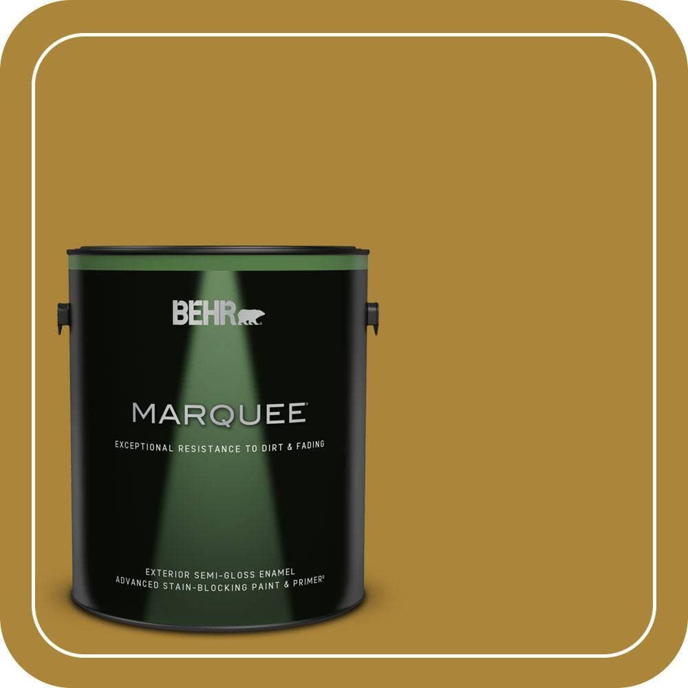BEHR MARQUEE 1 gal. #S-H-370 Garden Sprout Semi-Gloss Enamel Exterior Paint & Primer