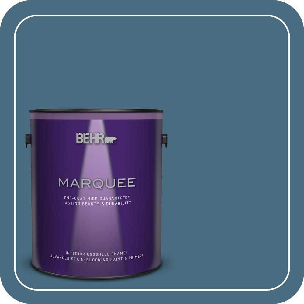 BEHR MARQUEE 1 gal. #550F-6 Regatta Bay Eggshell Enamel Interior Paint & Primer