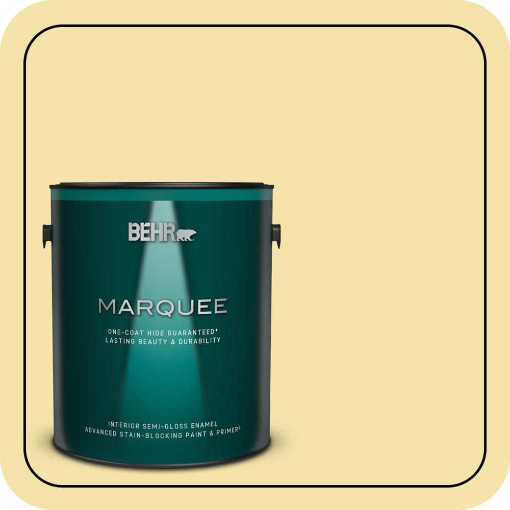BEHR MARQUEE 1 gal. #P320-3 Lily Bulb Semi-Gloss Enamel Interior Paint & Primer