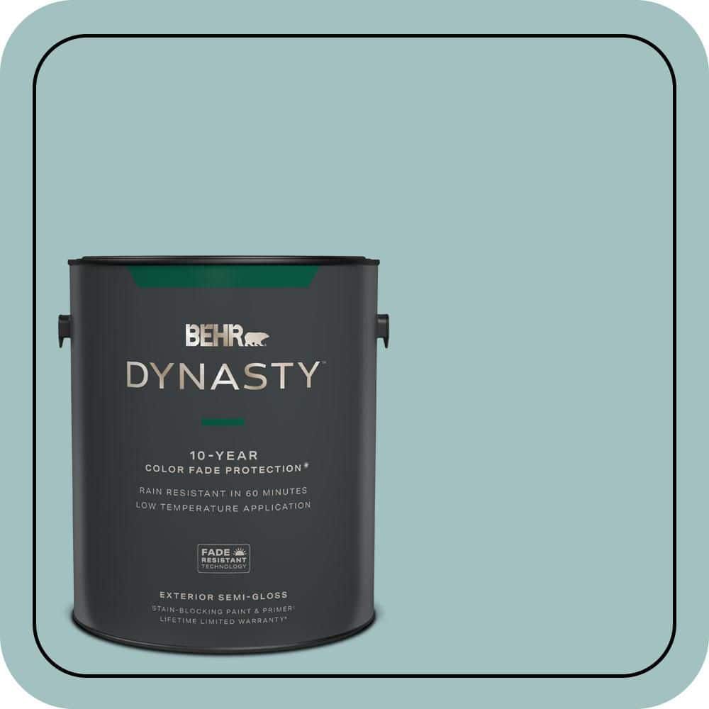 BEHR DYNASTY 1 gal. #S440-3 Aspiring Blue Semi-Gloss Exterior Stain-Blocking Paint and Primer