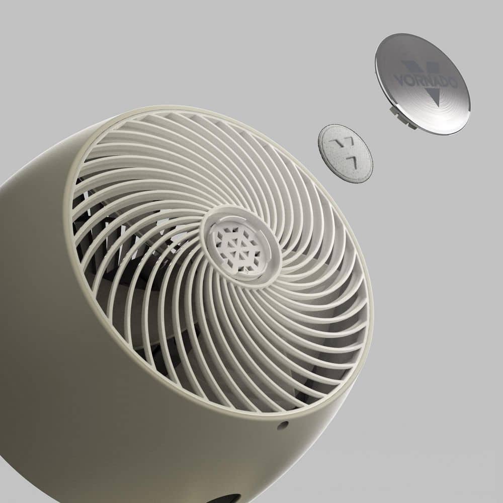 Vornado OMNIO 7 7 in. 10 Fan Speeds Desk Fan in White with Multi-Axis Oscillation, Aromatherapy, Timer, Remote (3)