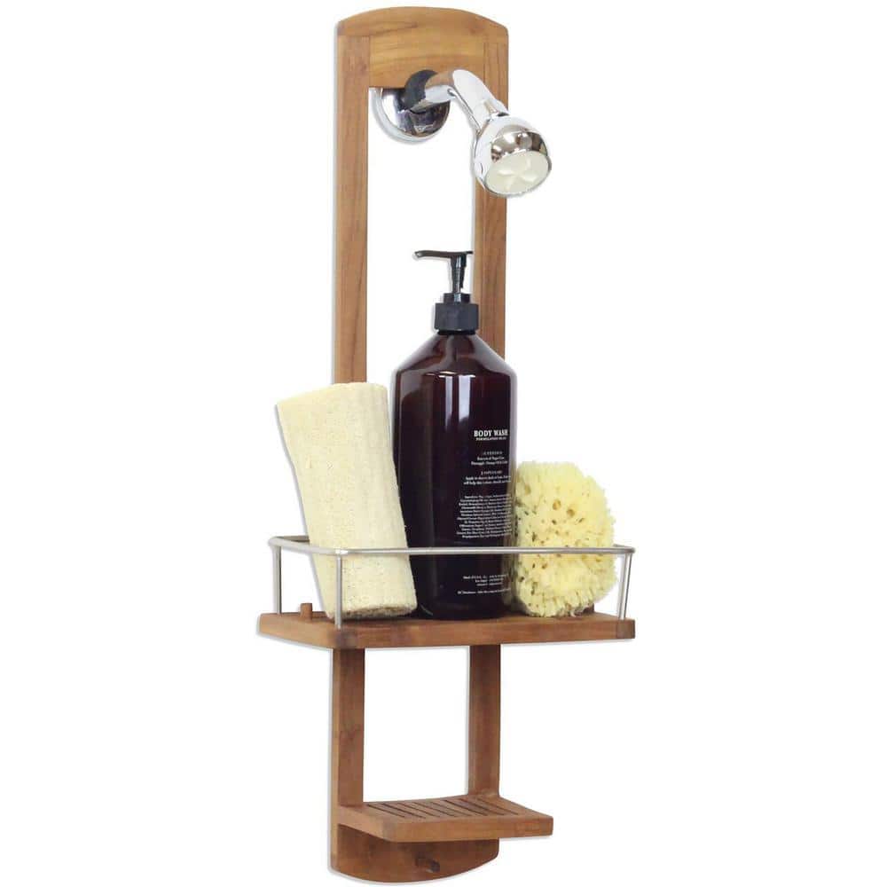 AquaTeak The Original Moa Small Teak Shower Caddy (2)