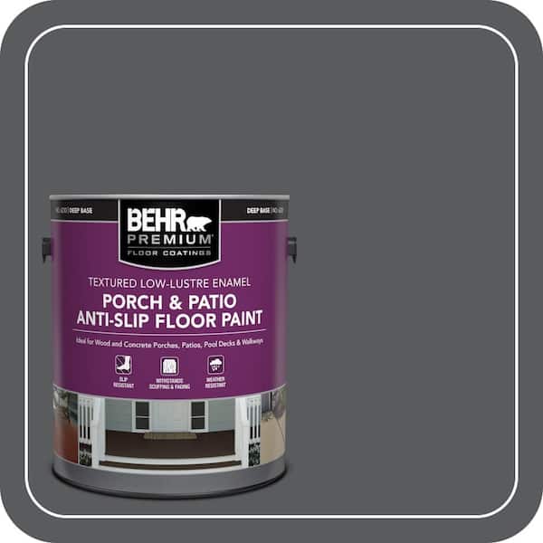 BEHR PREMIUM 1 gal. #AE-53 Midnite Hour Textured Low-Lustre Enamel Interior/Exterior Porch and Patio Anti-Slip Floor Paint (2)