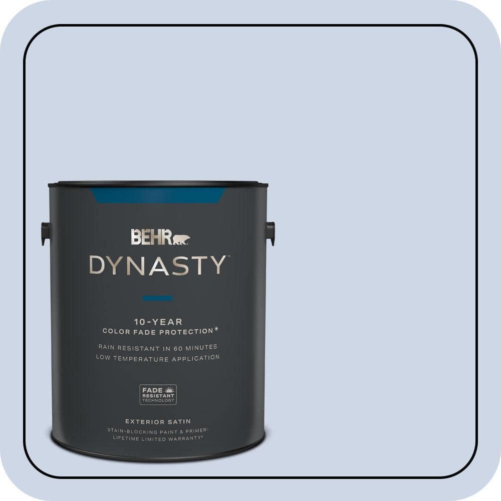 BEHR DYNASTY 1 gal. #590A-2 Monet Lily Satin Enamel Exterior Stain-Blocking Paint & Primer