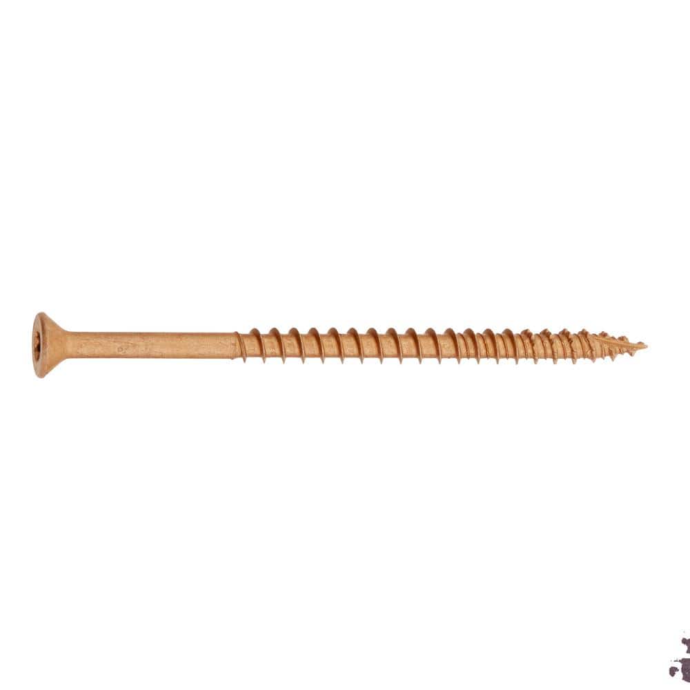 Everbilt 10 Brown 6-Lobe Torx Drive Exterior Flat Head Multi-Material Screw 1 lb.-Box (2)