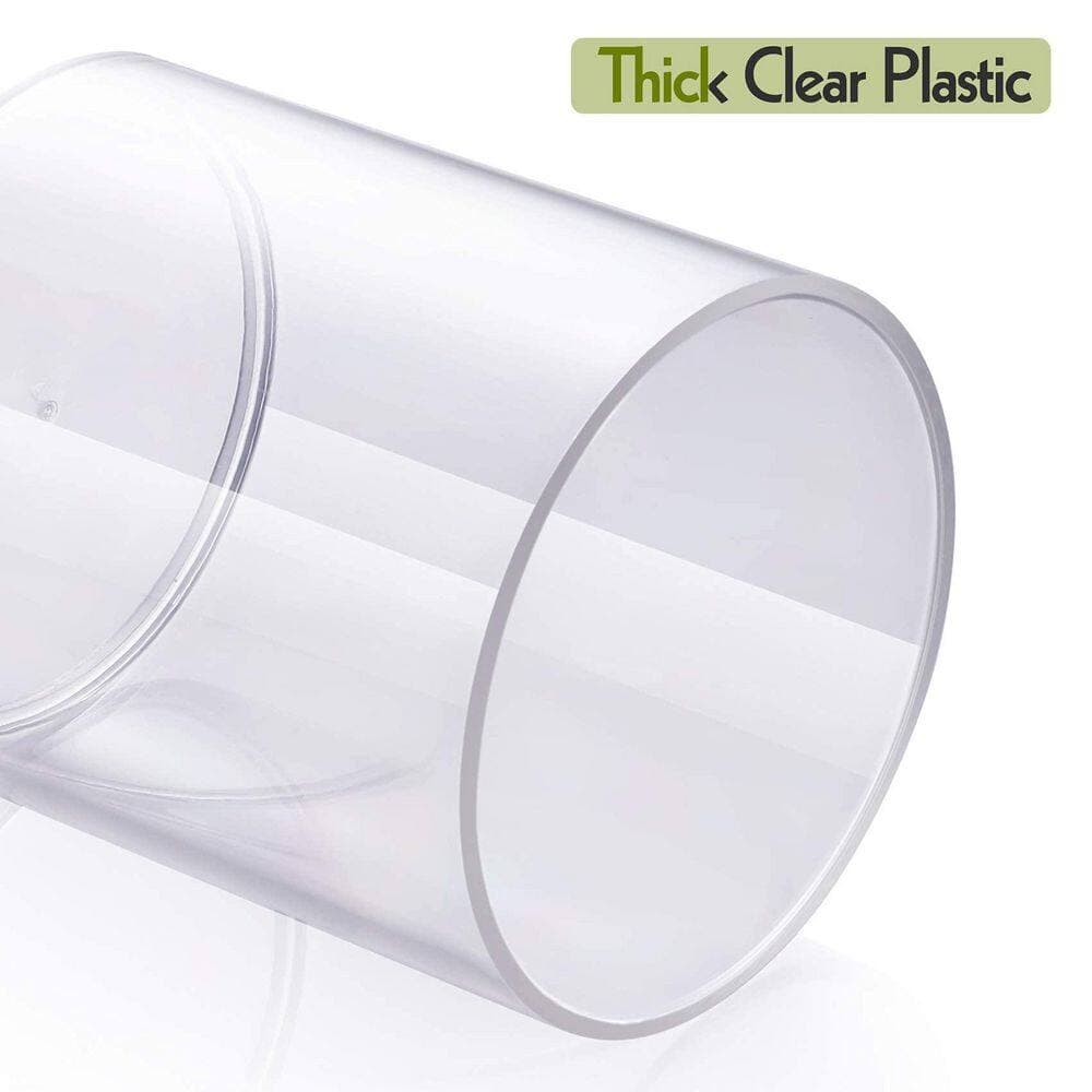 Esepony Acrylic Plastic Q-Tip Holder Dispenser for Multi-Use Storage, Bathroom Essentials and Vanity Organizing, Clear (4-Pack) (3)